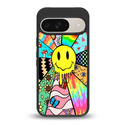 Y2K Doodle back phone cover | glass case for google pixel 9