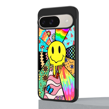 Y2K Doodle google pixel 9 mobile cover | shockproof glass phone case