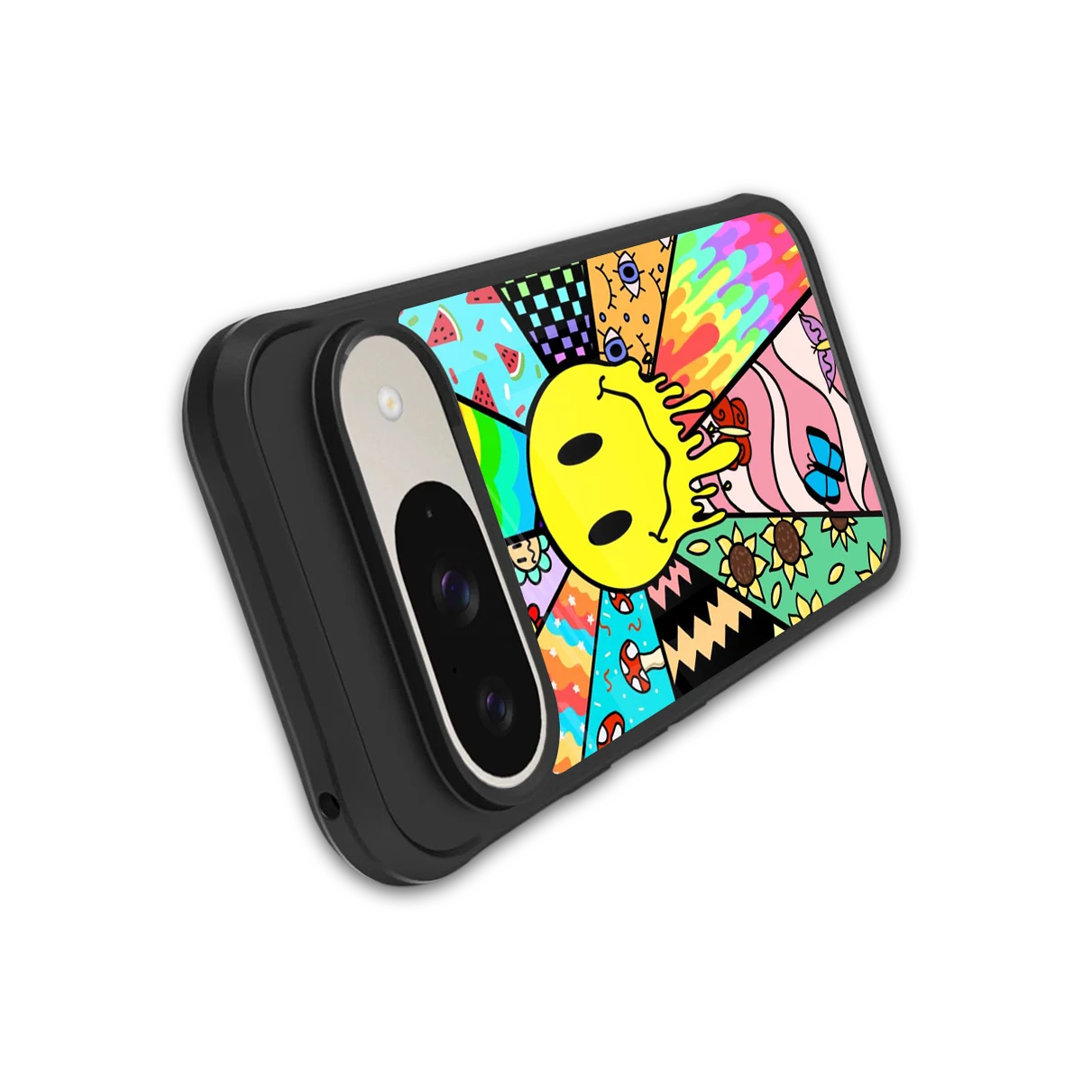 Y2K Doodle stylish phone case for google pixel 9 | glossy glass and slim fit