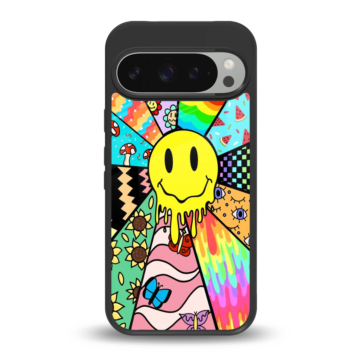 Y2K Doodle back phone cover | glass case for google pixel 9 pro xl