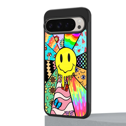 Y2K Doodle google pixel 9 pro mobile cover | shockproof glass phone case