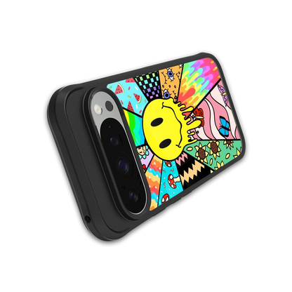 Y2K Doodle stylish phone case for google pixel 9 pro | glossy glass and slim fit
