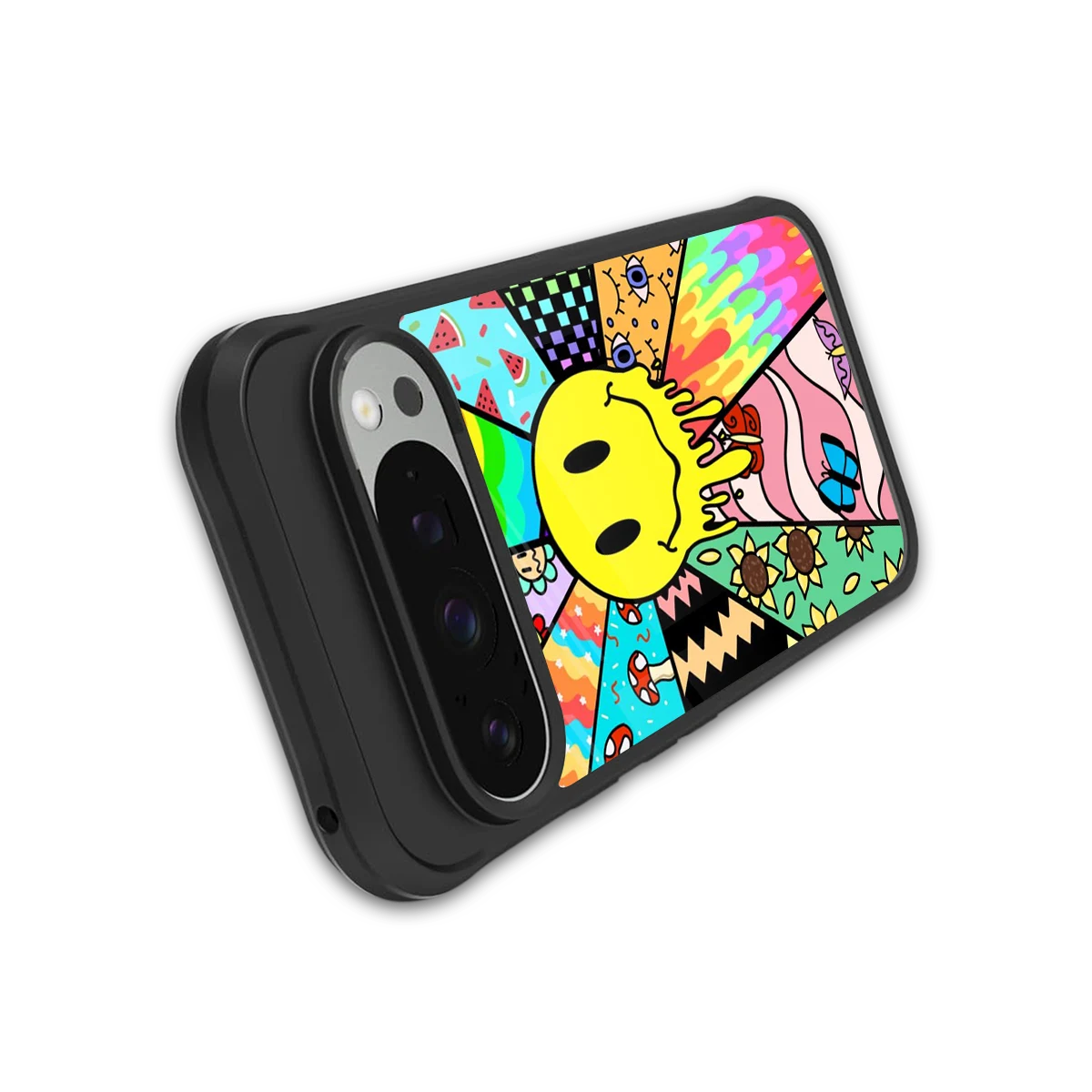 Y2K Doodle stylish phone case for google pixel 9 pro xl | glossy glass and slim fit