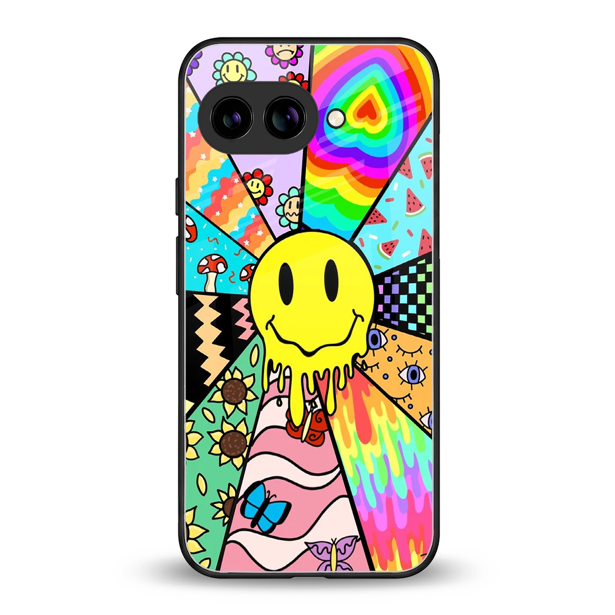 Y2K Doodle back phone cover | glass case for google pixel 10a