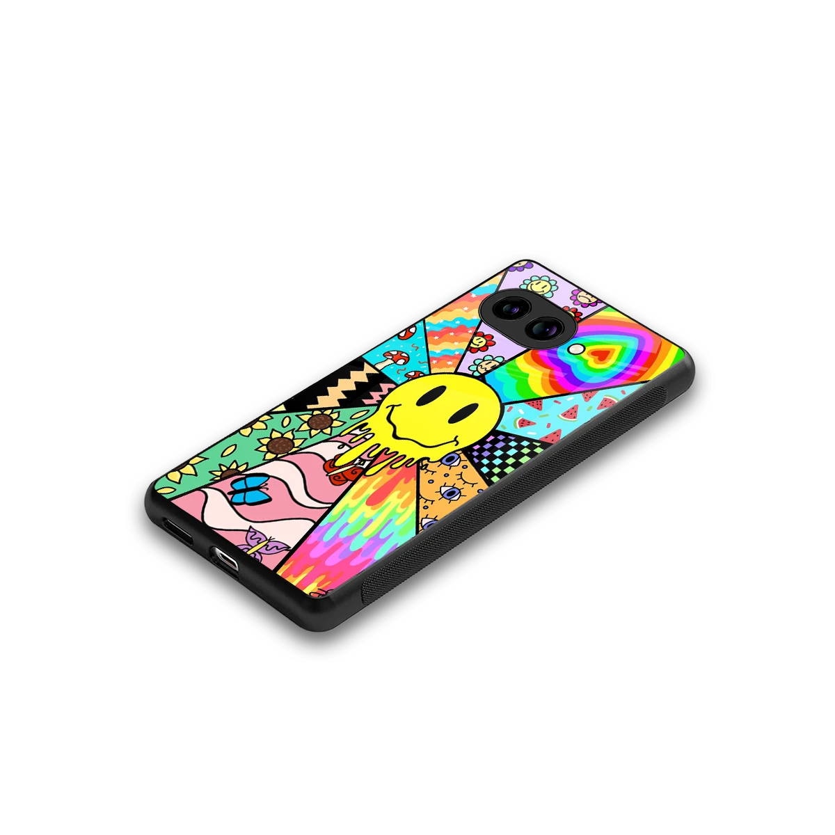 Y2K Doodle stylish phone case for google pixel 10a | glossy glass and slim fit