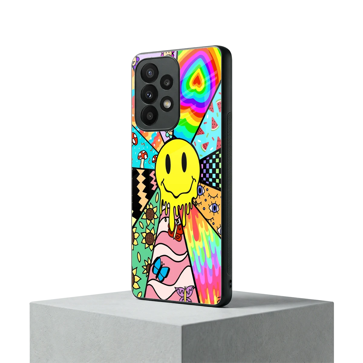 Y2K Doodle samsung galaxy a23 mobile cover | shockproof glass phone case