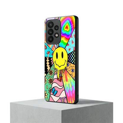 Y2K Doodle samsung galaxy a23 mobile cover | shockproof glass phone case