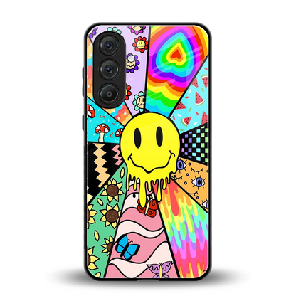 Y2K Doodle back phone cover | glass case for samsung galaxy m36 5g