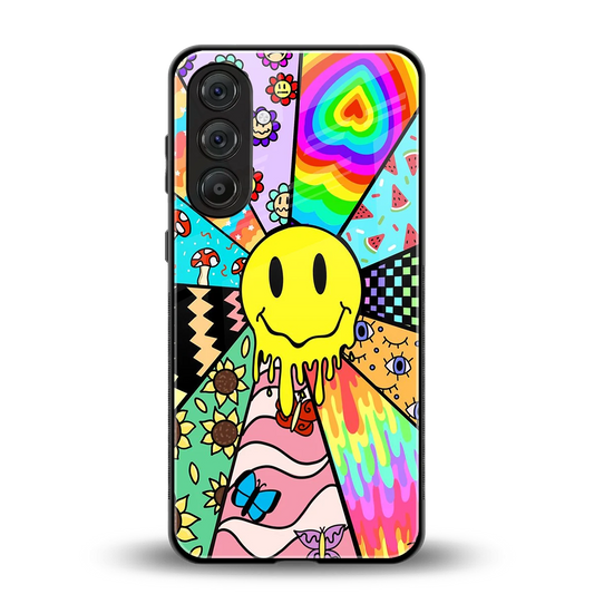 Y2K Doodle back phone cover | glass case for samsung galaxy m36 5g