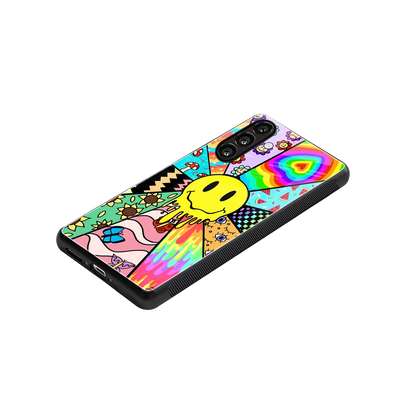 Y2K Doodle stylish phone case for samsung galaxy m36 5g | glossy glass and slim fit