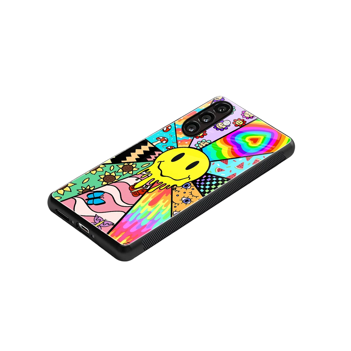 Y2K Doodle stylish phone case for samsung galaxy a55 5g | glossy glass and slim fit