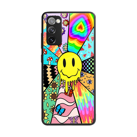 Y2K Doodle back phone cover | glass case for samsung galaxy s20 fe