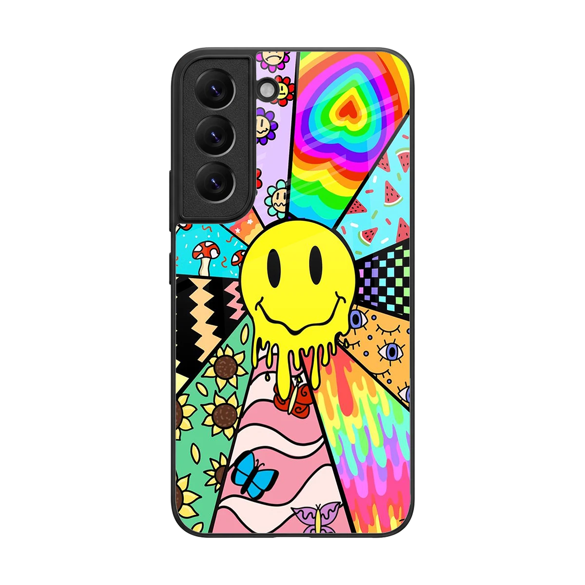 Y2K Doodle back phone cover | glass case for samsung galaxy s22