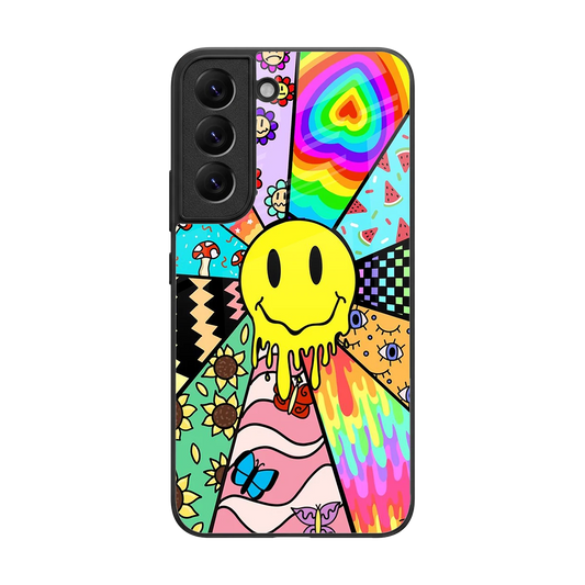 Y2K Doodle back phone cover | glass case for samsung galaxy s22