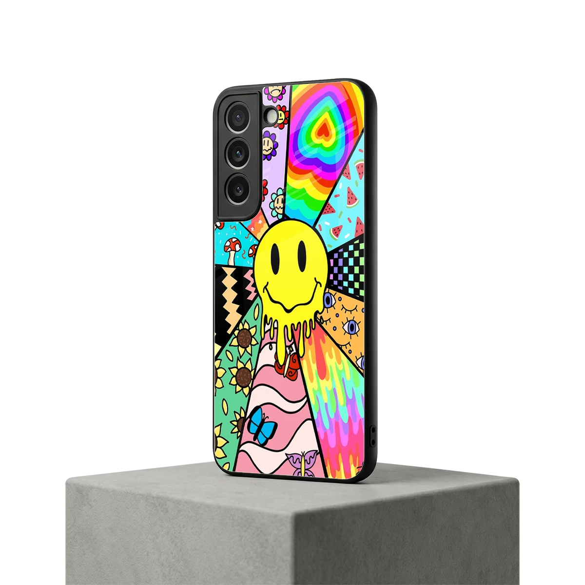 Y2K Doodle samsung galaxy s22 mobile cover | shockproof glass phone case
