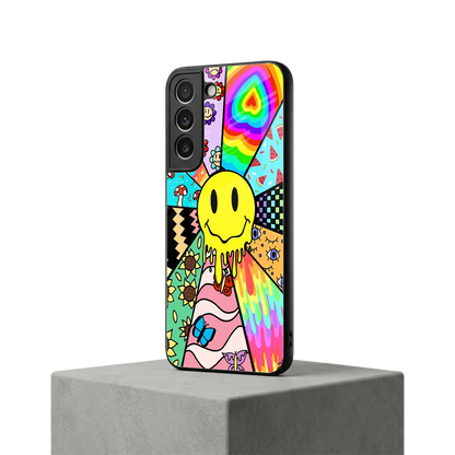 Y2K Doodle samsung galaxy s22 mobile cover | shockproof glass phone case