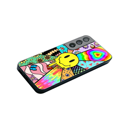 Y2K Doodle stylish phone case for samsung galaxy s22 | glossy glass and slim fit