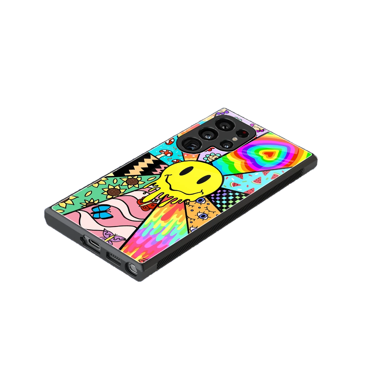 Y2K Doodle stylish phone case for samsung galaxy s24 ultra | glossy glass and slim fit
