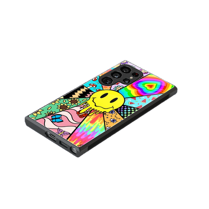 Y2K Doodle stylish phone case for samsung galaxy s24 ultra | glossy glass and slim fit
