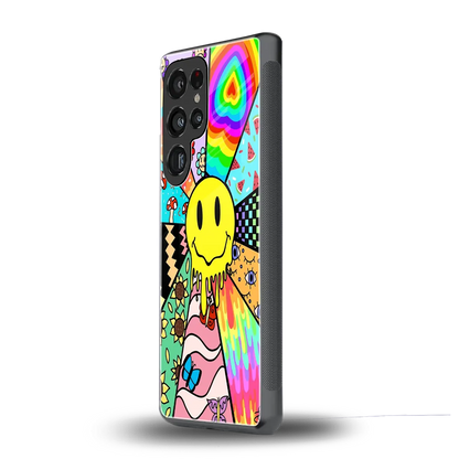 Y2K Doodle samsung galaxy s25 ultra mobile cover | shockproof glass phone case