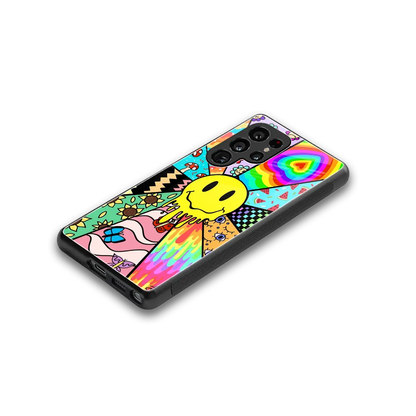 Y2K Doodle stylish phone case for samsung galaxy s25 ultra | glossy glass and slim fit