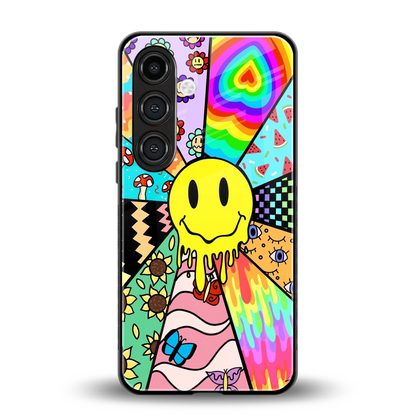 Y2K Doodle back phone cover | glass case for samsung galaxy s24