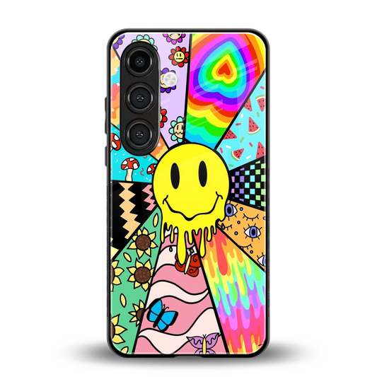 Y2K Doodle back phone cover | glass case for samsung galaxy s24