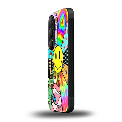 Y2K Doodle samsung galaxy s24 mobile cover | shockproof glass phone case