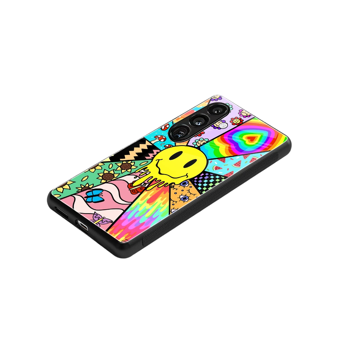 Y2K Doodle stylish phone case for samsung galaxy s25 fe | glossy glass and slim fit
