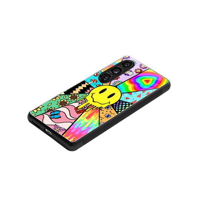 Y2K Doodle stylish phone case for samsung galaxy s25 fe | glossy glass and slim fit