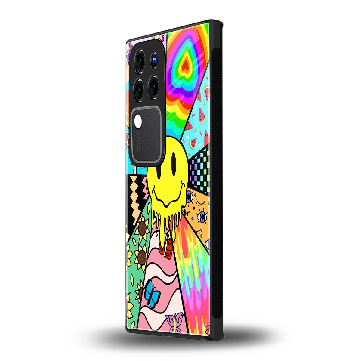 Y2K Doodlevivo v30 pro mobile cover | shockproof glass phone case