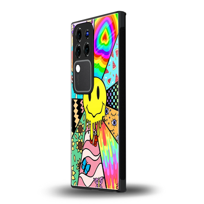 Y2K Doodlevivo v30 pro mobile cover | shockproof glass phone case