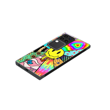 Y2K Doodle stylish phone case forvivo v30 pro | glossy glass and slim fit