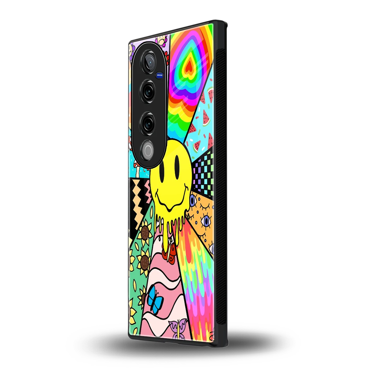 Y2K Doodle vivo v40 pro mobile cover | shockproof glass phone case