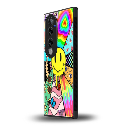Y2K Doodle vivo v40 pro mobile cover | shockproof glass phone case