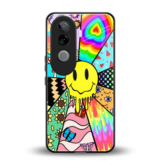 Y2K Doodle back phone cover | glass case for vivo v40e