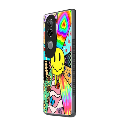 Y2K Doodle vivo v40e mobile cover | shockproof glass phone case