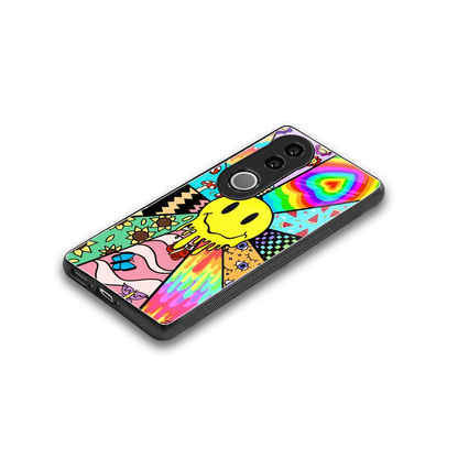 Y2K Doodle stylish phone case for vivo v50 | glossy glass and slim fit