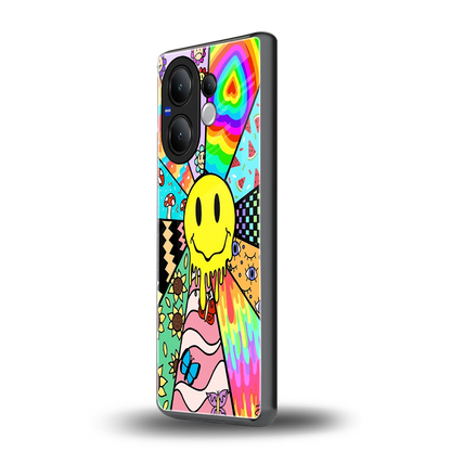 Y2K Doodle vivo v60 mobile cover | shockproof glass phone case