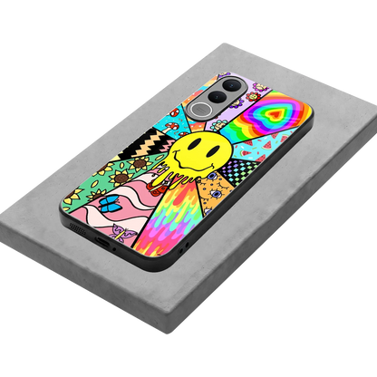 Y2K Doodle stylish phone case for vivo v70 fe | glossy glass and slim fit