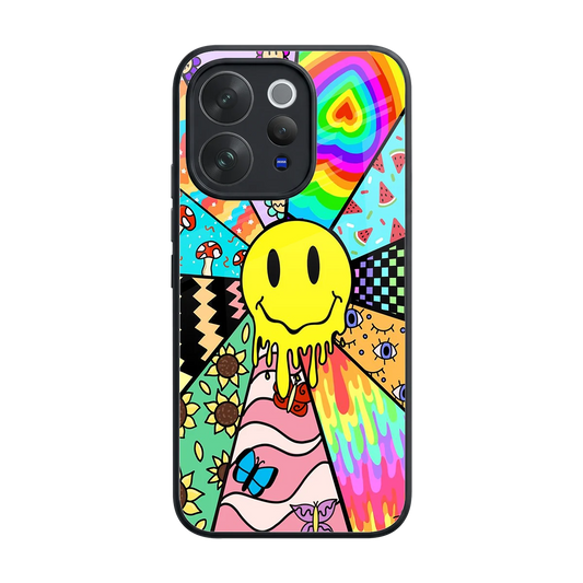 Y2K Doodle back phone cover | glass case for vivo v70