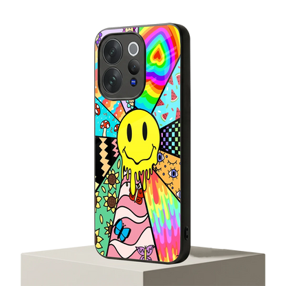 Y2K Doodle vivo v70 mobile cover | shockproof glass phone case