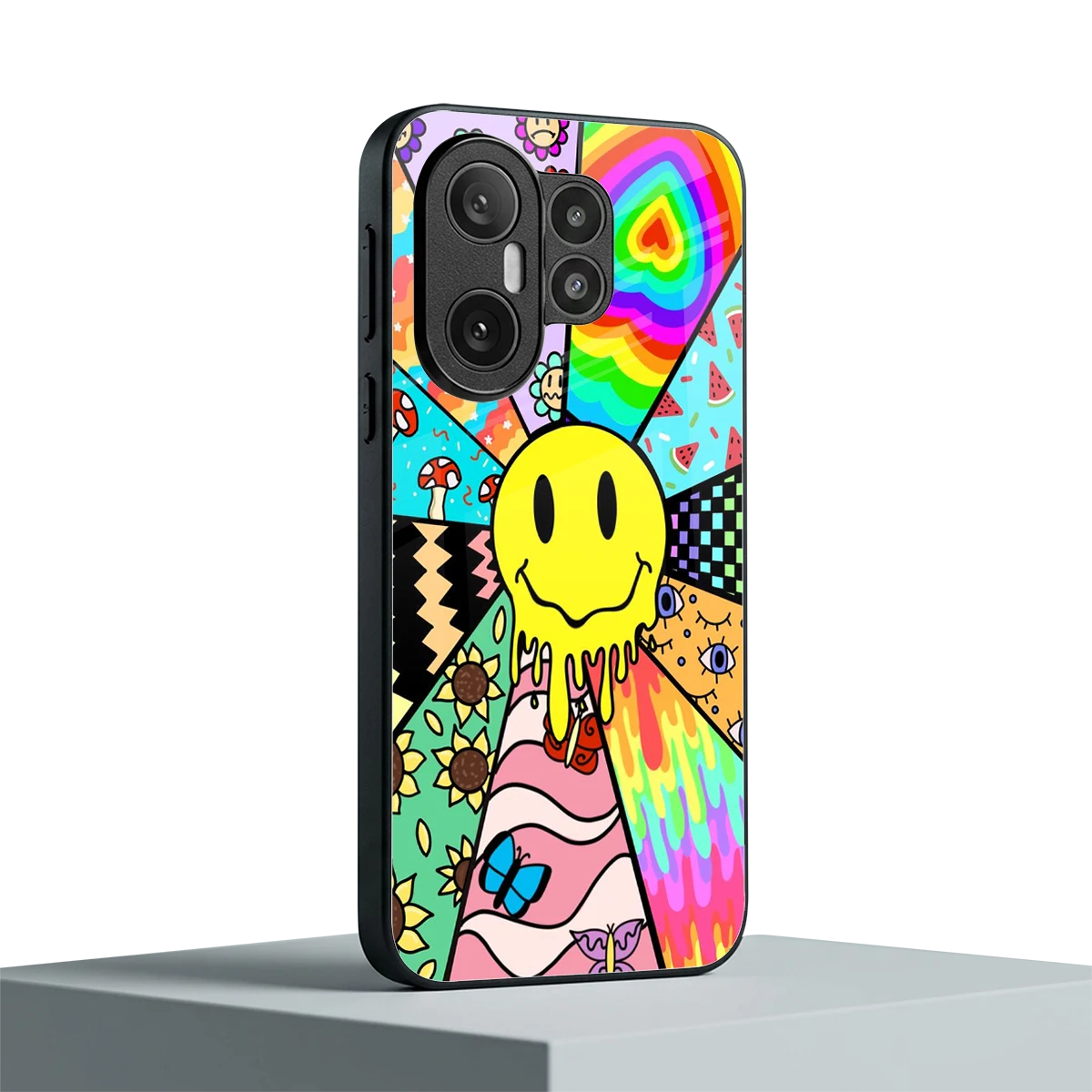 Y2K Doodle vivo x200 fe mobile cover | shockproof glass phone case