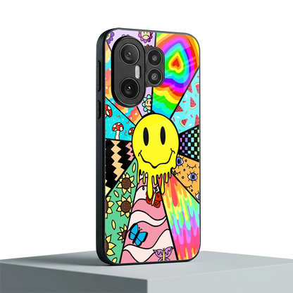 Y2K Doodle vivo x200 fe mobile cover | shockproof glass phone case