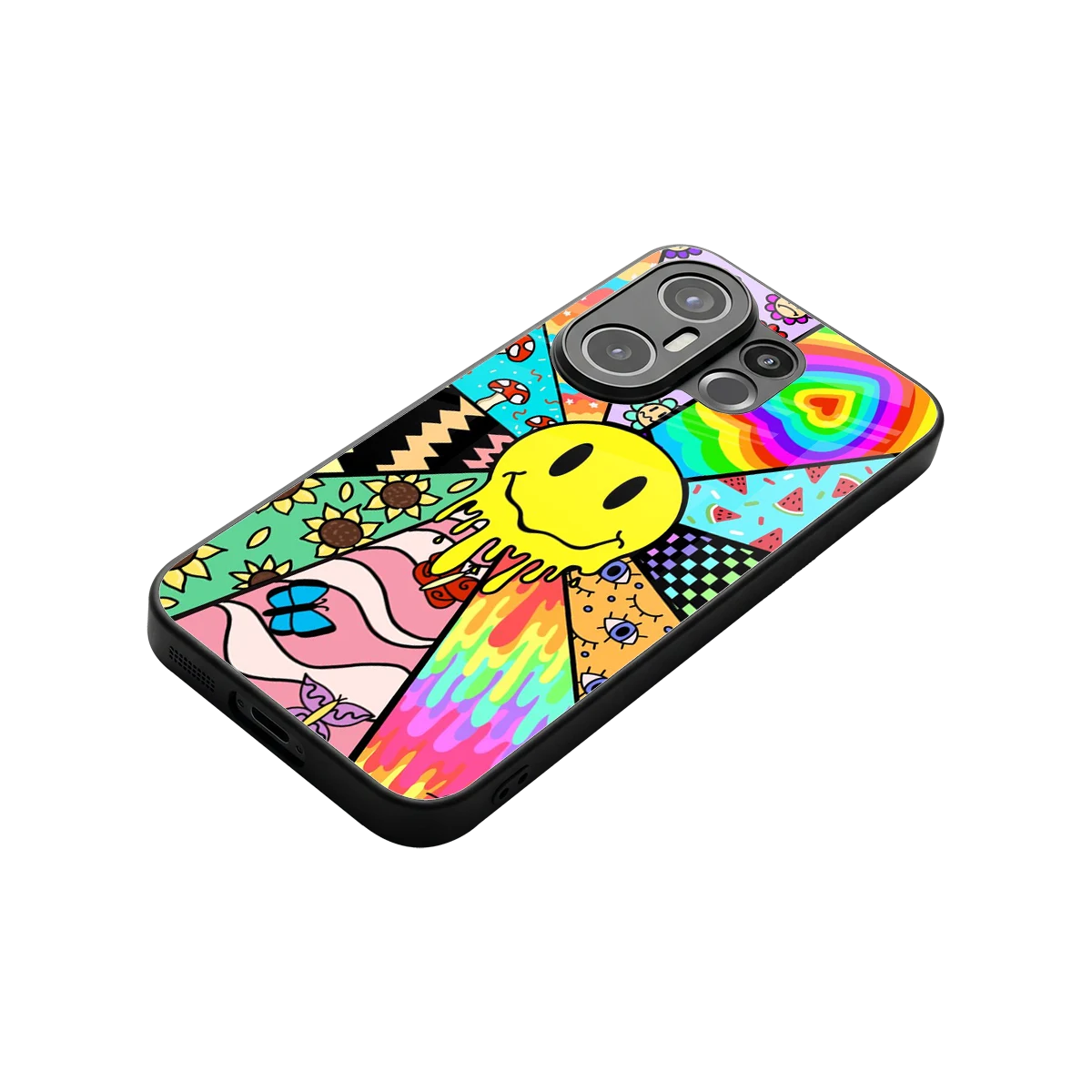 Y2K Doodle stylish phone case for vivo x200 fe | glossy glass and slim fit