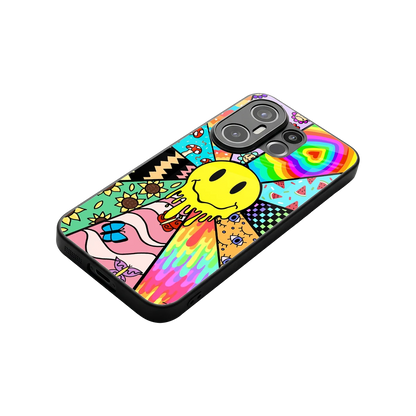 Y2K Doodle stylish phone case for vivo x200 fe | glossy glass and slim fit