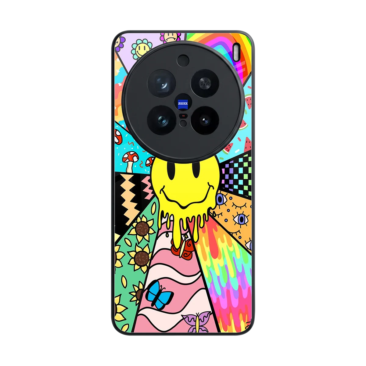 Y2K Doodle back phone cover | glass case for vivo x200 pro