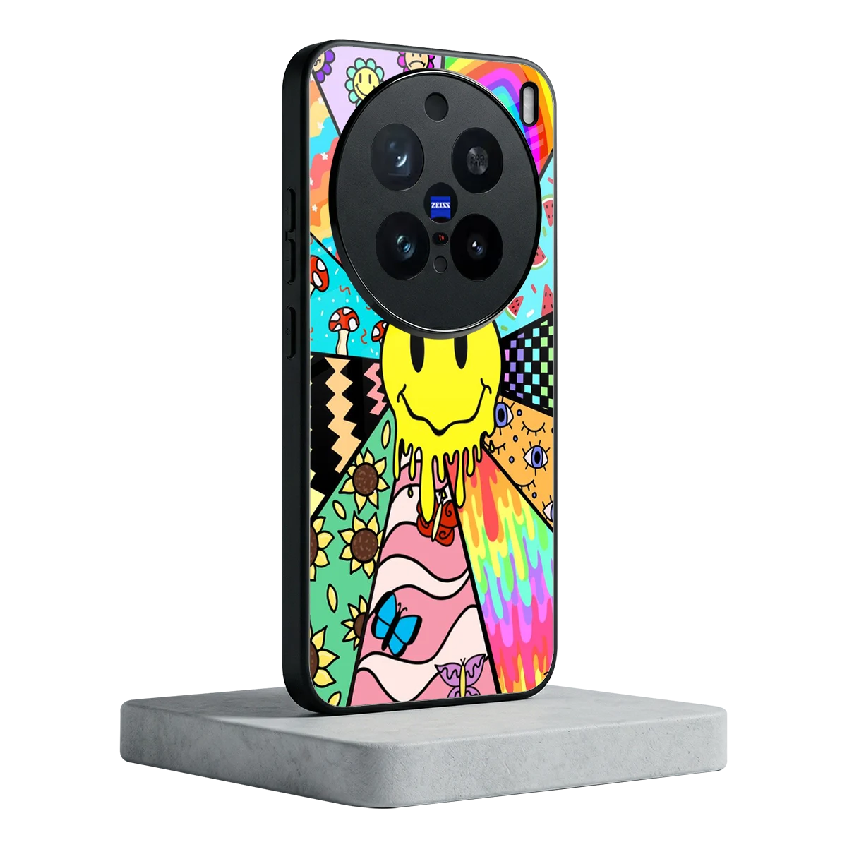 Y2K Doodle vivo x200 pro mobile cover | shockproof glass phone case