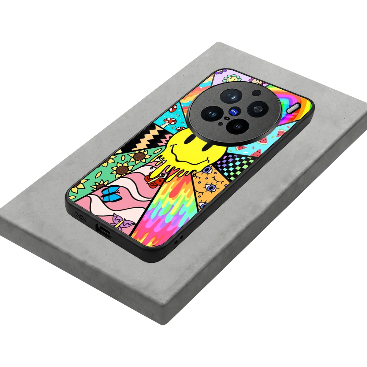 Y2K Doodle stylish phone case for vivo x200 pro | glossy glass and slim fit