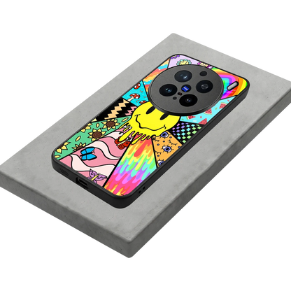 Y2K Doodle stylish phone case for vivo x200 pro | glossy glass and slim fit